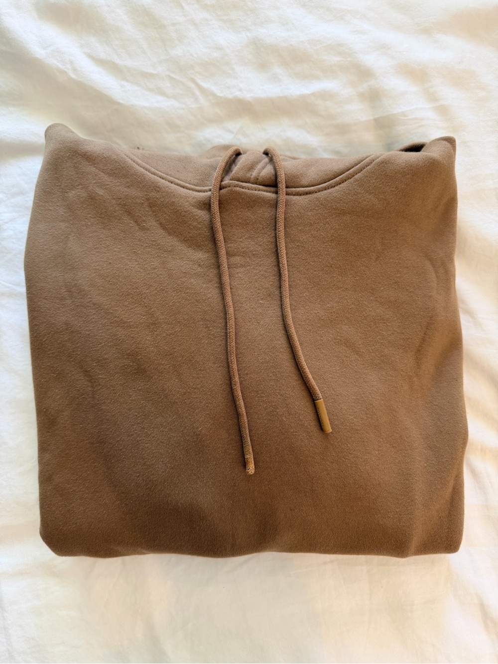 Men's Brown Zip-Up Sweater Hoodie with Drawstring